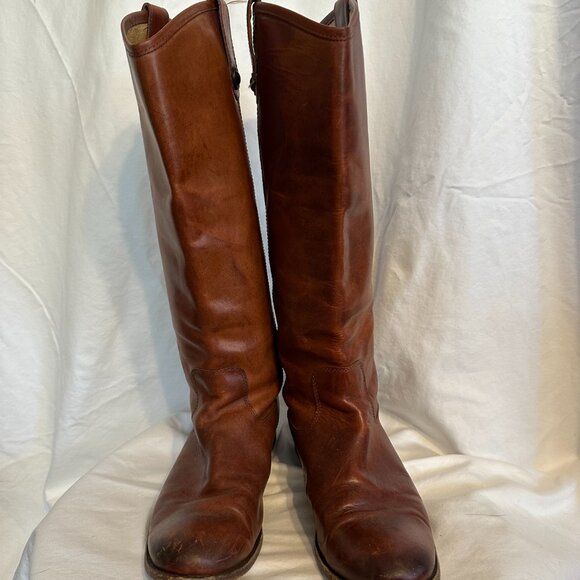 Frye Brown Leather Wide Calf Melissa Boots - Size 11 - Picture 2 of 8